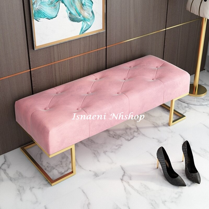 Luxury Kursi Sofa Pasang Lepas Sepatu Rangka Besi Hollow Gold Color BERGARANSI