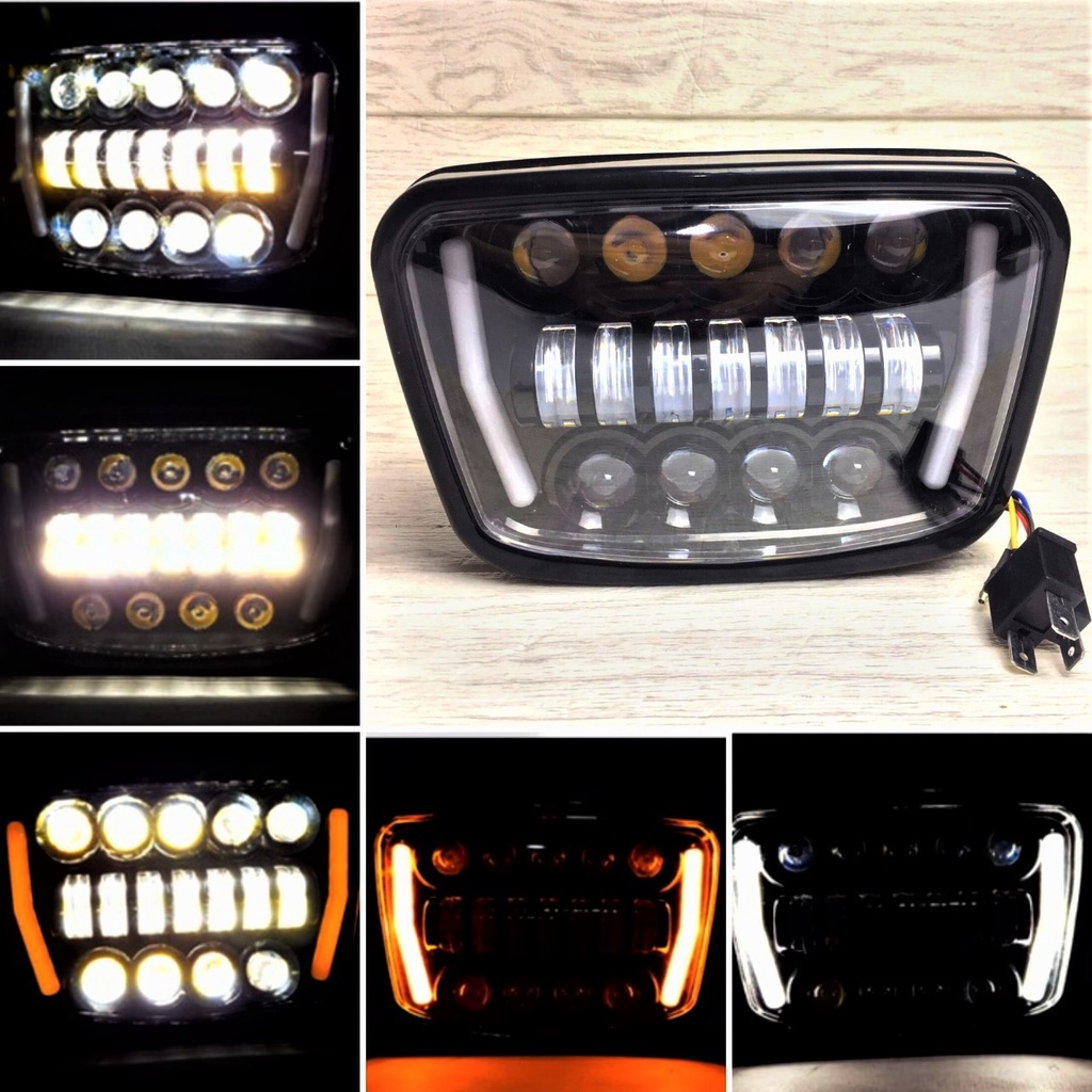 Daymaker Rx King Oval 16 LED Lampu Depan Rx King Set Batok GL 100 RX KING WIN 100 GL max RX-S 4X6 INCH