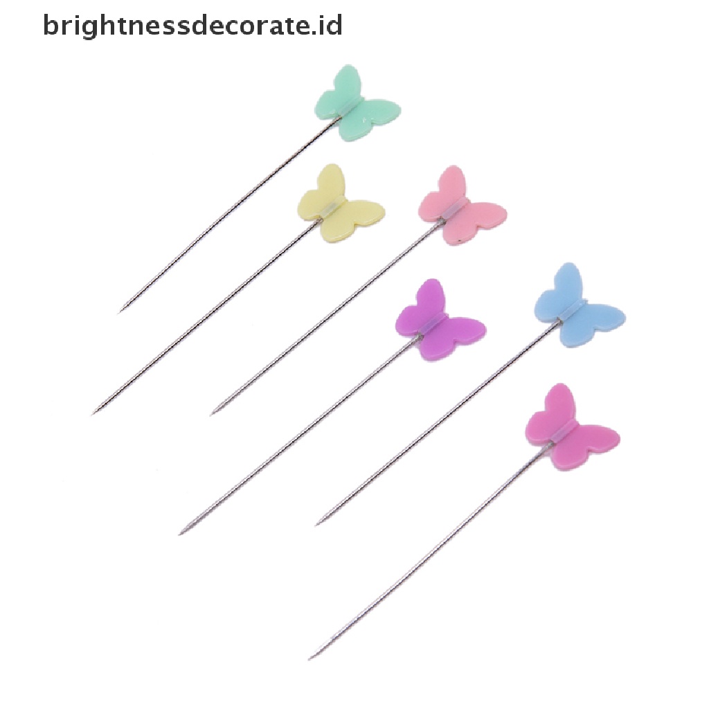 [Birth] 100pcs/lot Aksesoris Jahit Pin Patchwork Dengan Kotak DIY Tombol Kepala Pin DIY [ID]