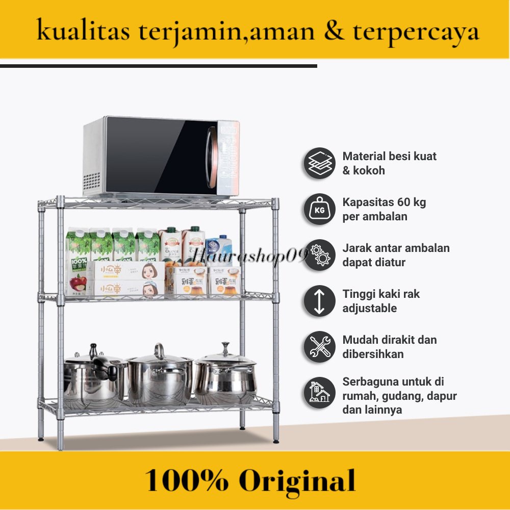 Ace - Krisbow Rak Besi Serbaguna 3 Tingkat