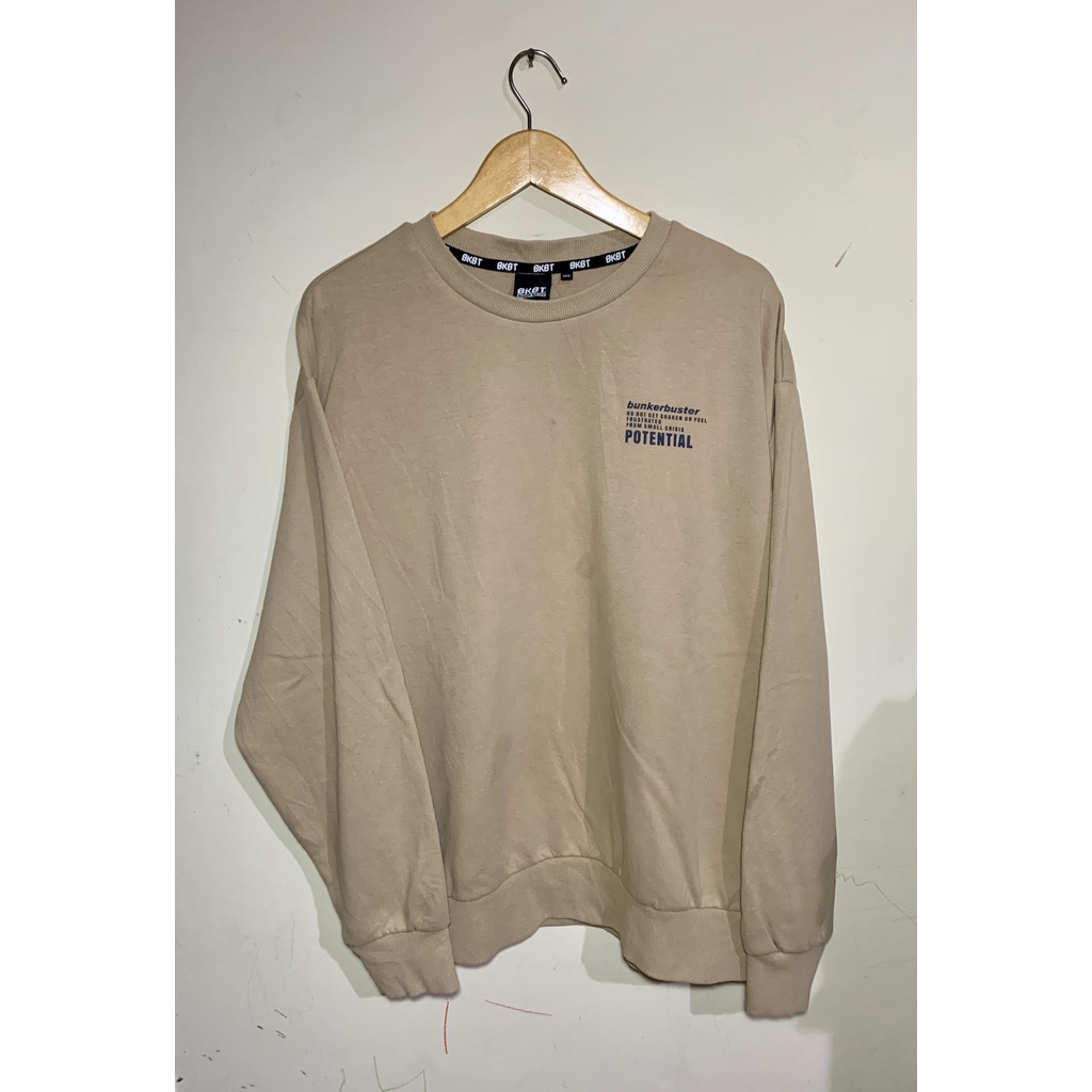 bkbt bunker buster crewneck brown size xl fit 2xl