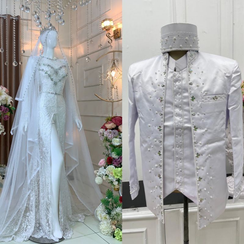 CAUPLE KEBAYA PENGANTIN MODERN PLUS JARIK SLEMMPANG/BAJU PERNIKAHAN/PAKAIN PESTA/KEBAYA STORE21