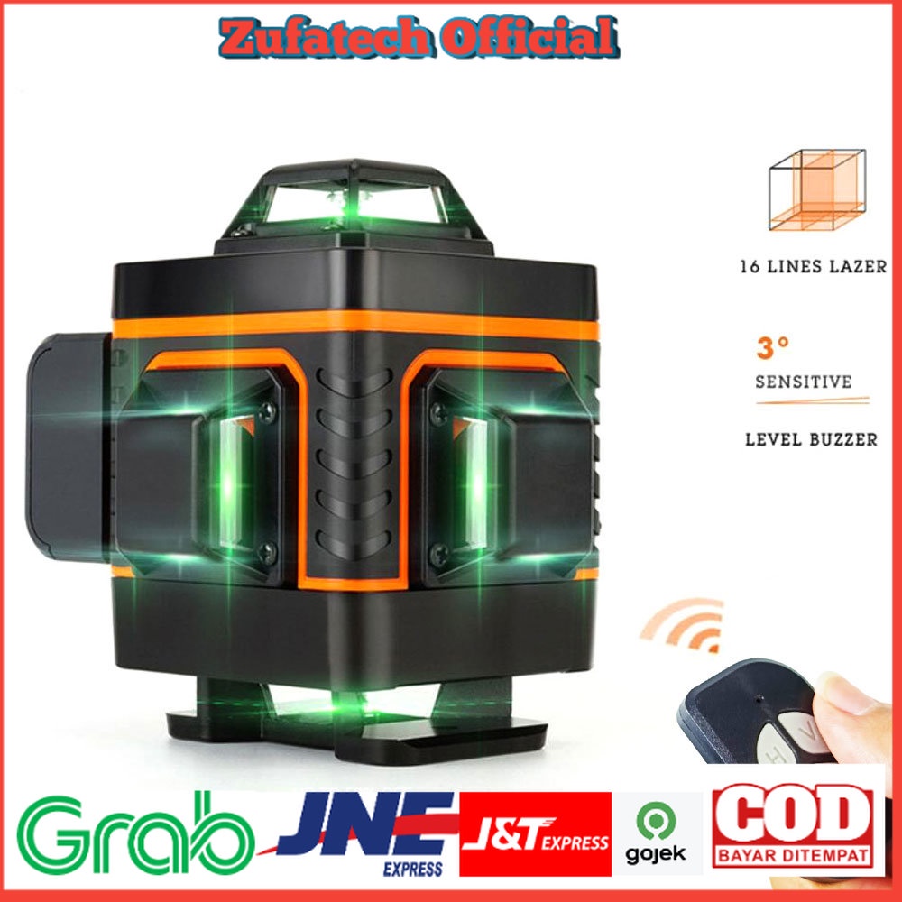 Taffware Hilda Mesin Self Leveling Laser 4D 16 Line with Remote - LD-515 - Orange - U7OT0AOR