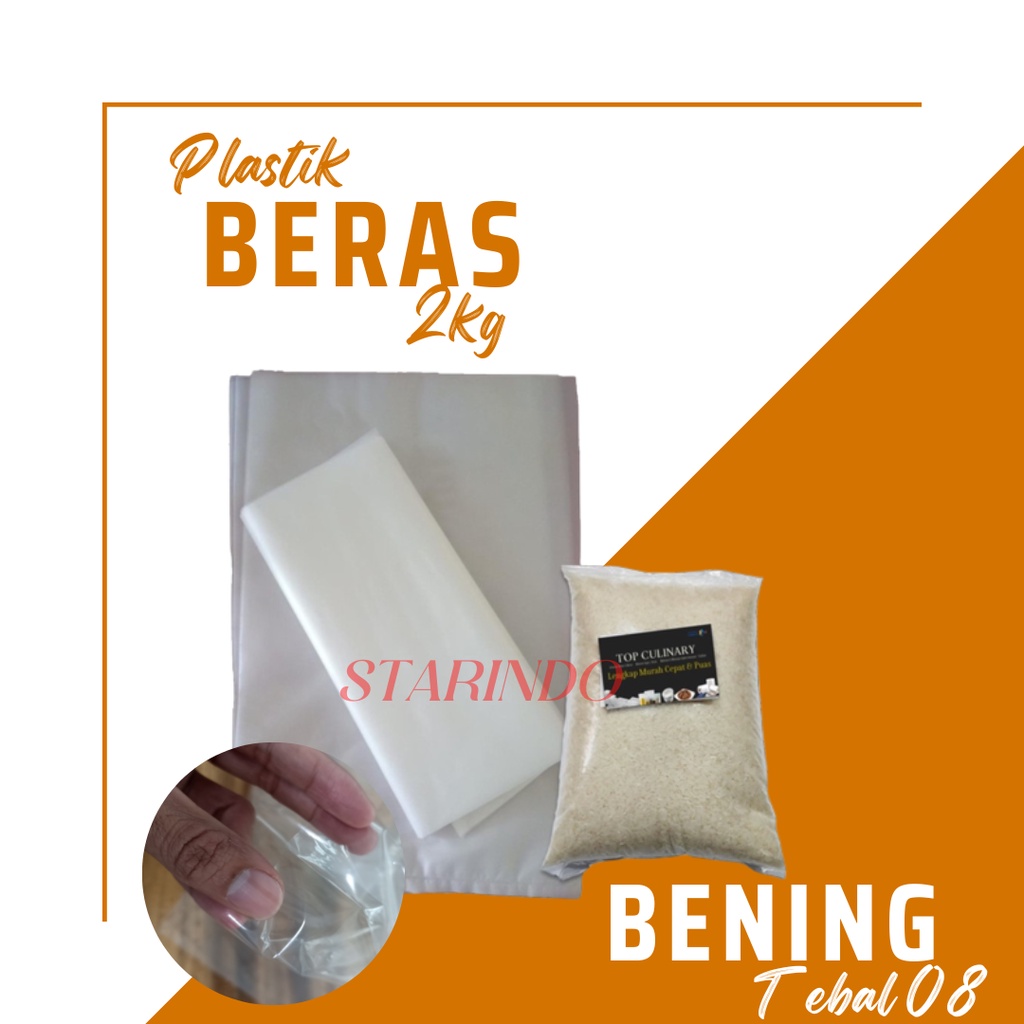 Jual Plastik Beras Kg Bahan Pe Bening Tebal Uk X Starindo