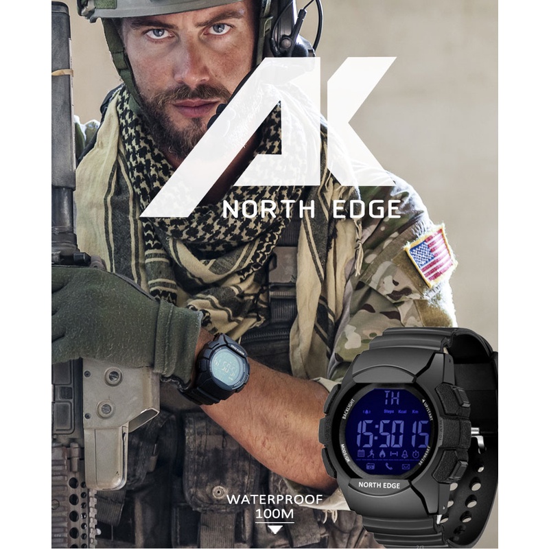 north edge ak WATERPROOF 100M Original Smartwatch Militer Style Watch northedge AK