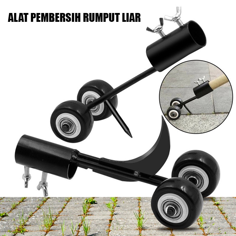 Alat Pembersih Rumput Liar Model Dorong Dengan Roda