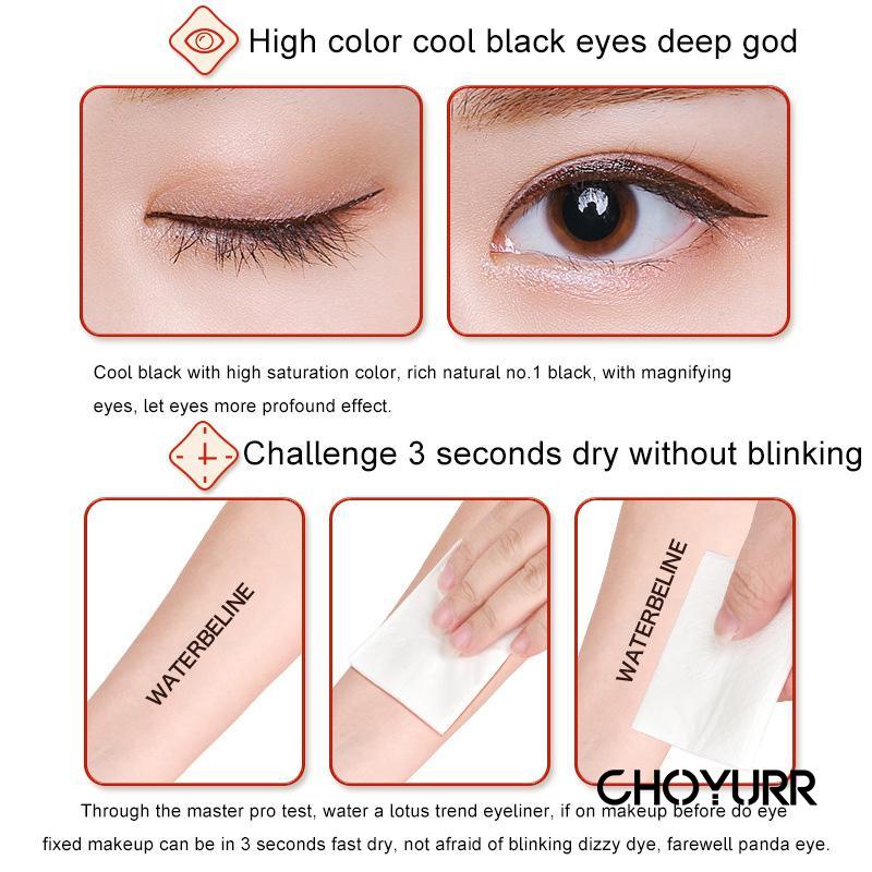 【COD】Eyeliner Waterproof Eyeliner Pen Pencil Pensil Tahan Lama Hitam Makeup Quick Dry  Long Lasting Smooth No Smudge Cosmetics-CH