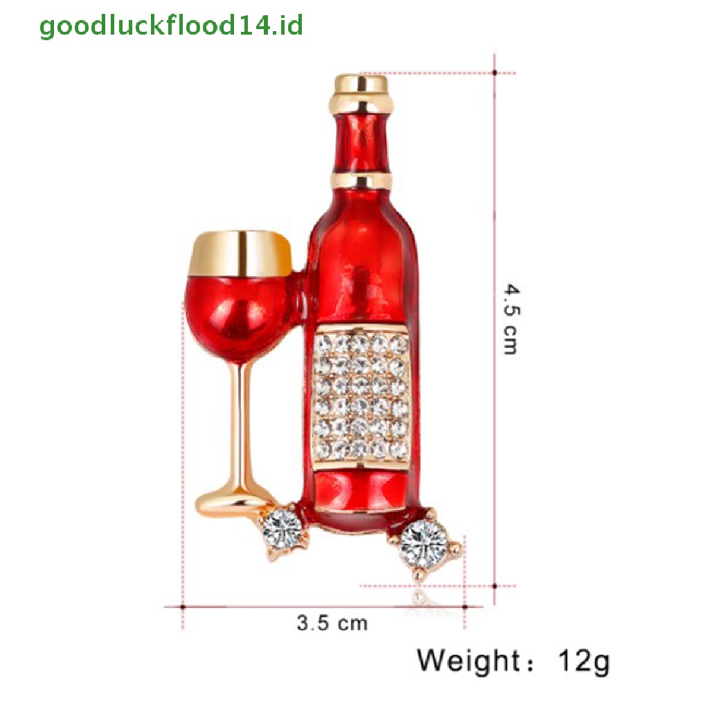 [GOOGFOUR] Bros Pin Bentuk Botol Wine Cangkir Anggur Merah Untuk Wanita Pria Topi Aksesoris Setelan [TOP]