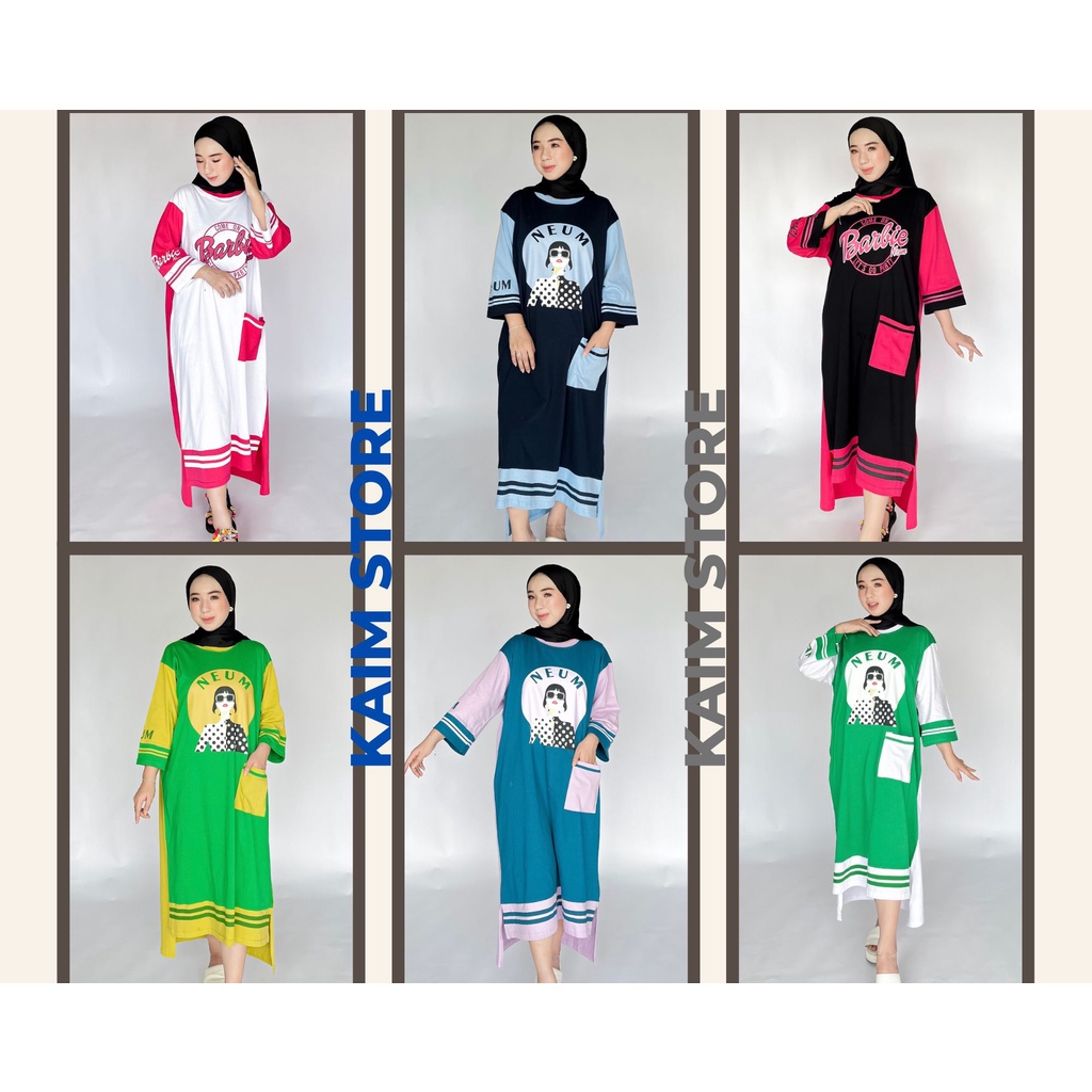 TUNIK KOMBINASI NEUM TERBARU 2023 | POLKADOT KOMBINASI | BAHAN COTTON COMBED 24S | JUMBO | BISA COD