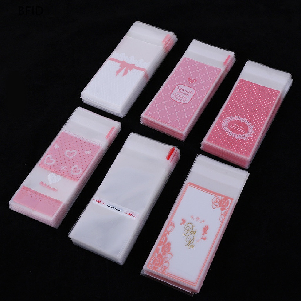 [BFID] 100pcs Kantong Bungkus cupcake Kemasan Kue Kering Plastik Mini opp self adhesive bags [ID]