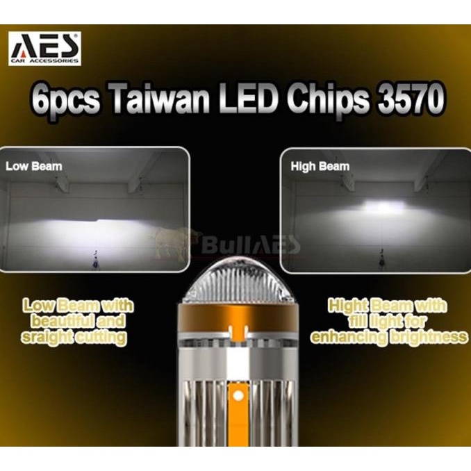 Biled AES H4 Hyperboloid Ultimate H4 Hi Loo Beam Laser