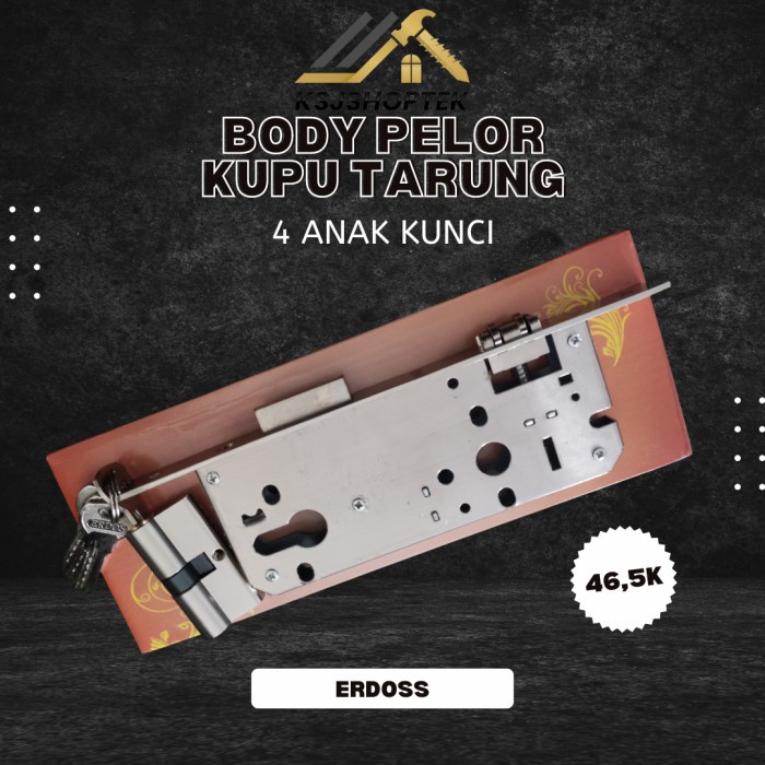 Body Pelor Kunci Pintu Kupu Tarung Set Body 4 Anak Kunci Erdos