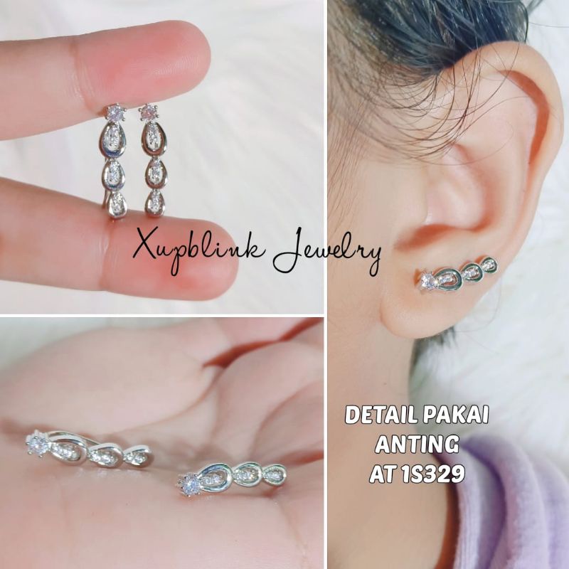 Anting Rambat Permata Silver Xupblink Jewelry