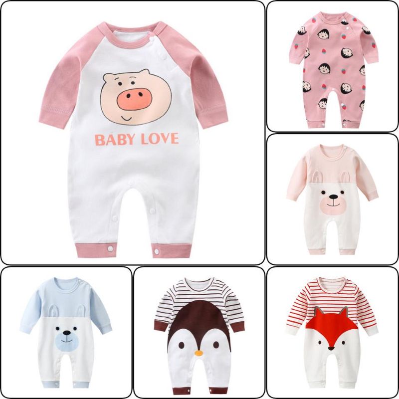 Jumper Bayi Panjang IMPORT 0 Bulan - 12 Bulan / Jumper Bayi Perempuan Laki Laki Karakter Lucu / Baju Bayi Bahan Halus