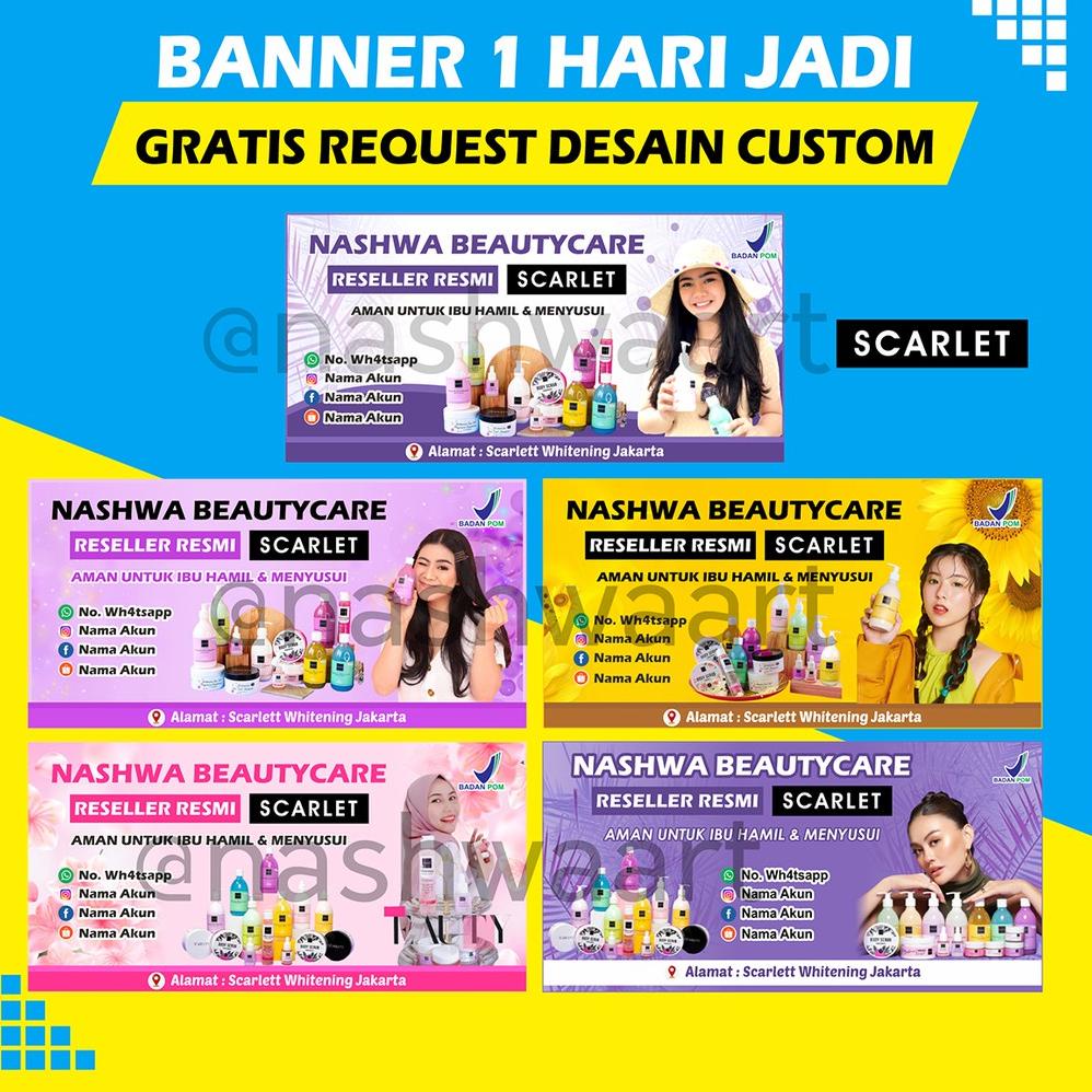 [COD] AQ85AQ85 BANNER SPANDUK SCARLETT SCARLET WHITENING BODY LOTION SERUM CREAM RESELLER PAKET SCAR