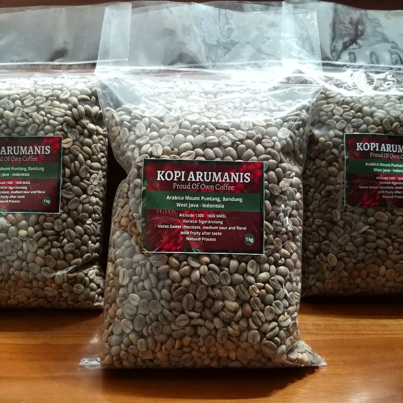 

Greenbean Biji Kopi Arabika Gunung Puntang Premium (Grade 1)