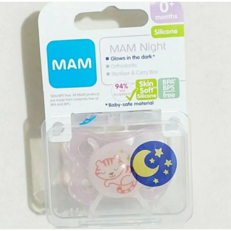 MAM Night Silicone Soother Orthodontic 0+months