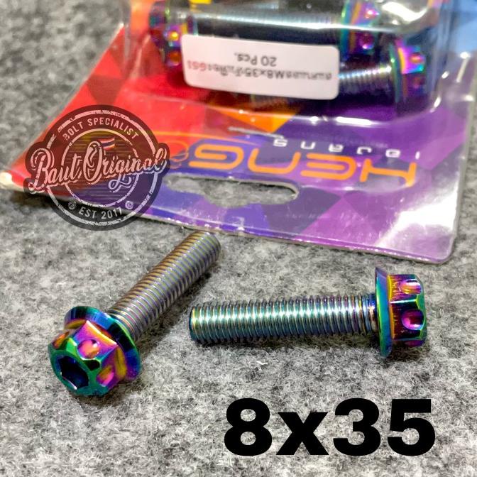 Baut probolt 8x35 rainbow gs1 drat 12 panjang 3.5 cm ori heng thailand sampoerna123 Ayo Beli