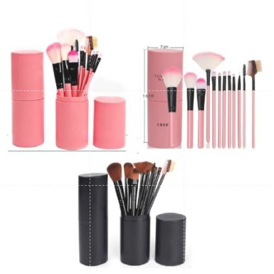 Set Brush 12 pcs+ Tabung Penyimpanan  Make Up