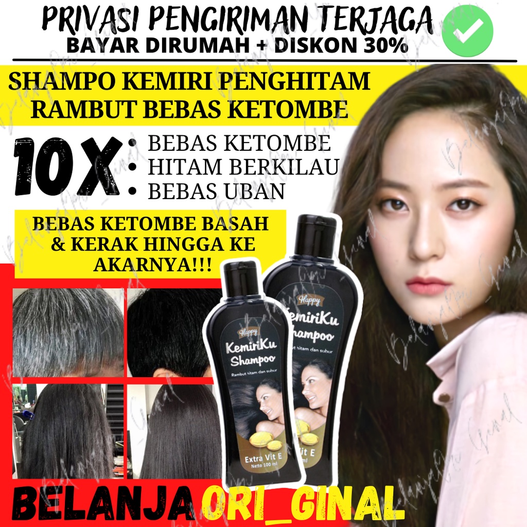 SHAMPO UBAN PENGHITAM RAMBUT PERMANEN HAPPY KEMIRIKU PENGHILANG UBAN