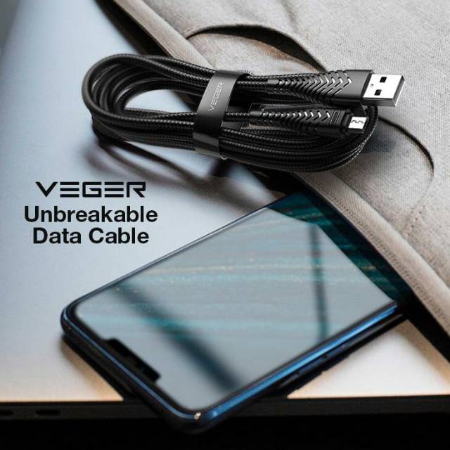 VEGER KABEL DATA MICRO V110 2,4A FAST CHARGING ORIGINAL