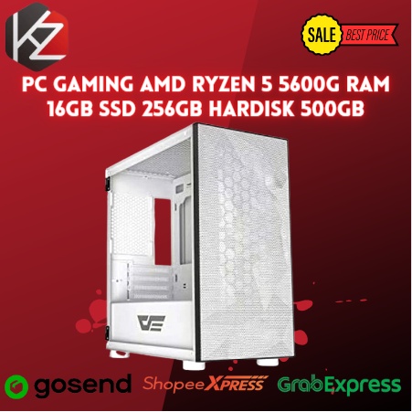 PC Gaming AMD Ryzen 5 5600G VGA VEGA SERIES RAM 16GB NVME256GB Hardisk 1TB