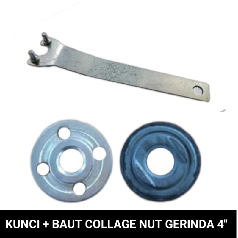 kunci + baut pengunci gerinda 4&quot;