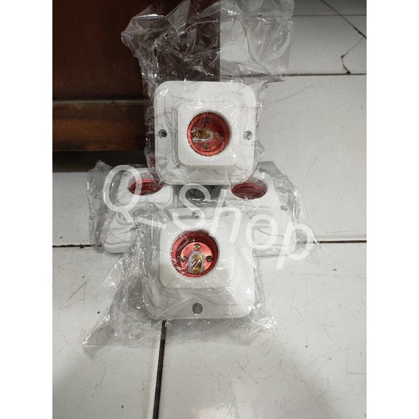 Pitting Lampu/ Pitting Plafon SegiEmpat Amasco Putih