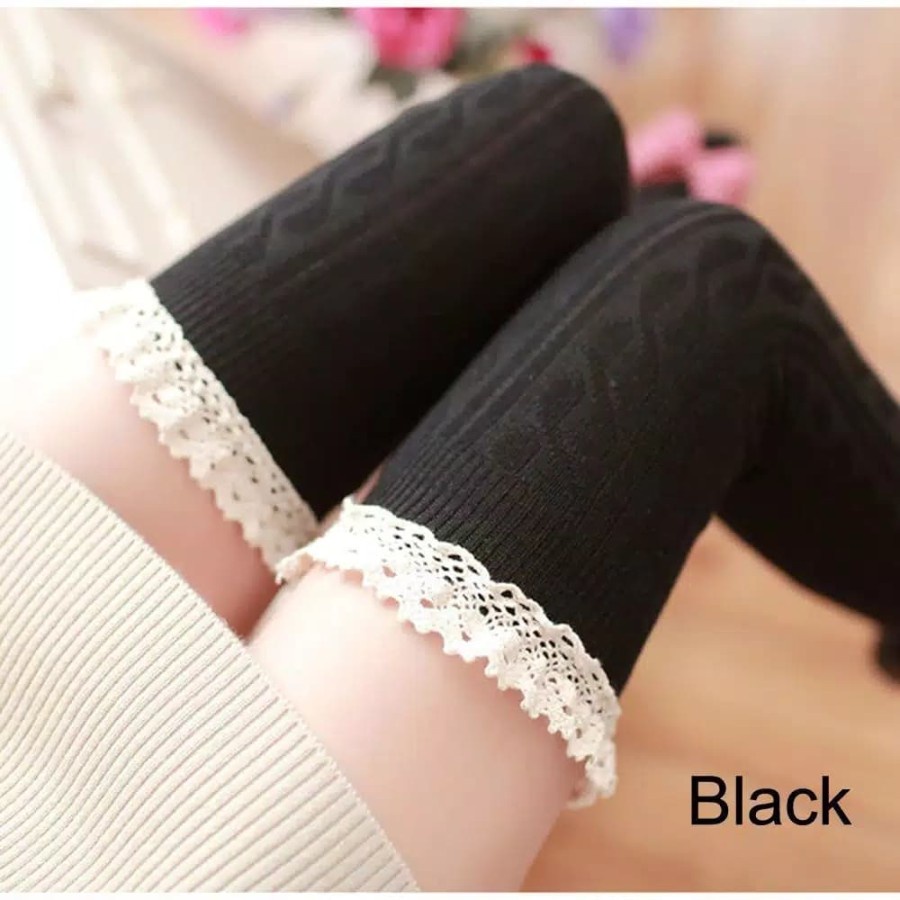 CLEARANCE SALE - KSKI0037 - Cosplay Long Women Stockings Tigh High Knit Lace Socks