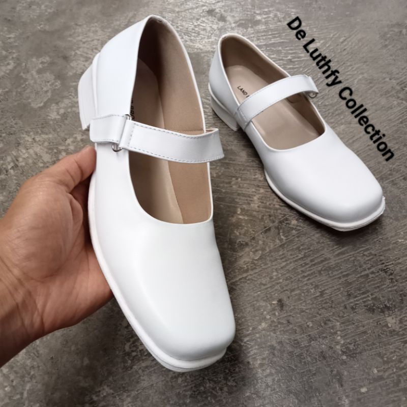 Cuci Gudang  Sepatu Pantofel Perawat Kulit Pantofel Paskibra Putih Sepatu Kantor Kerja Wanita