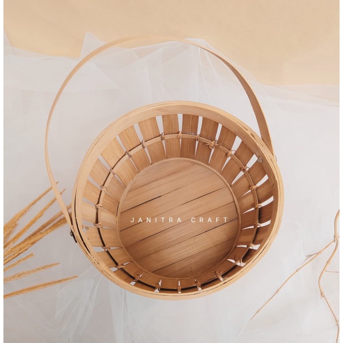 

PARSEL EMBER BAMBU Tempat Hampers Seserahan Hantaran MURAH UNIK - 25cm GROSIR