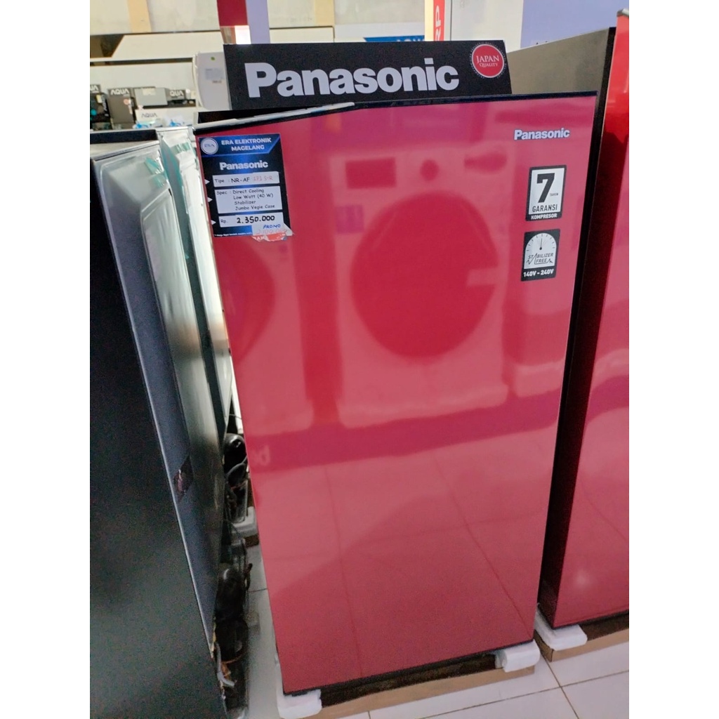 Kulkas Panasonic 1 pintu NR AF 171 Silver dan Hitam kapasitas 155 L