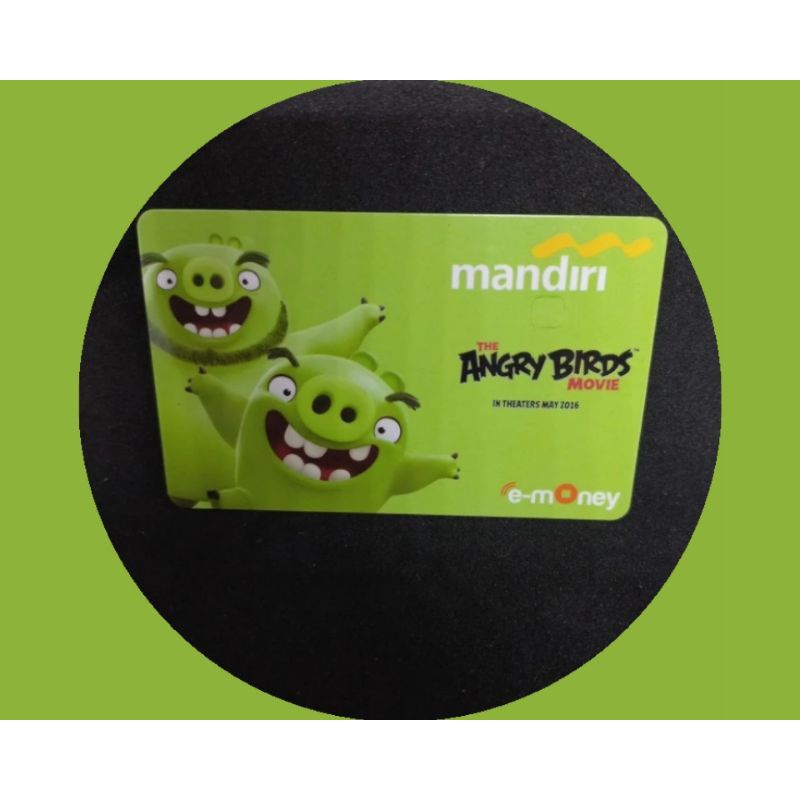 Mandiri eMoney PIGGY THE ANGRY BIRDS 2016 (GREEN) ORI /Like eTOLL Tapcash Flazz or Brizzi