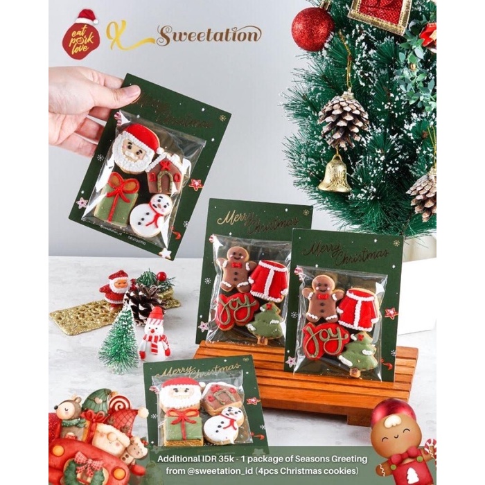 

Terlaris ✨ - Cookies Natal (isi 4) Sweetation (Christmas Hampers - Parsel Natal) 2.1.23