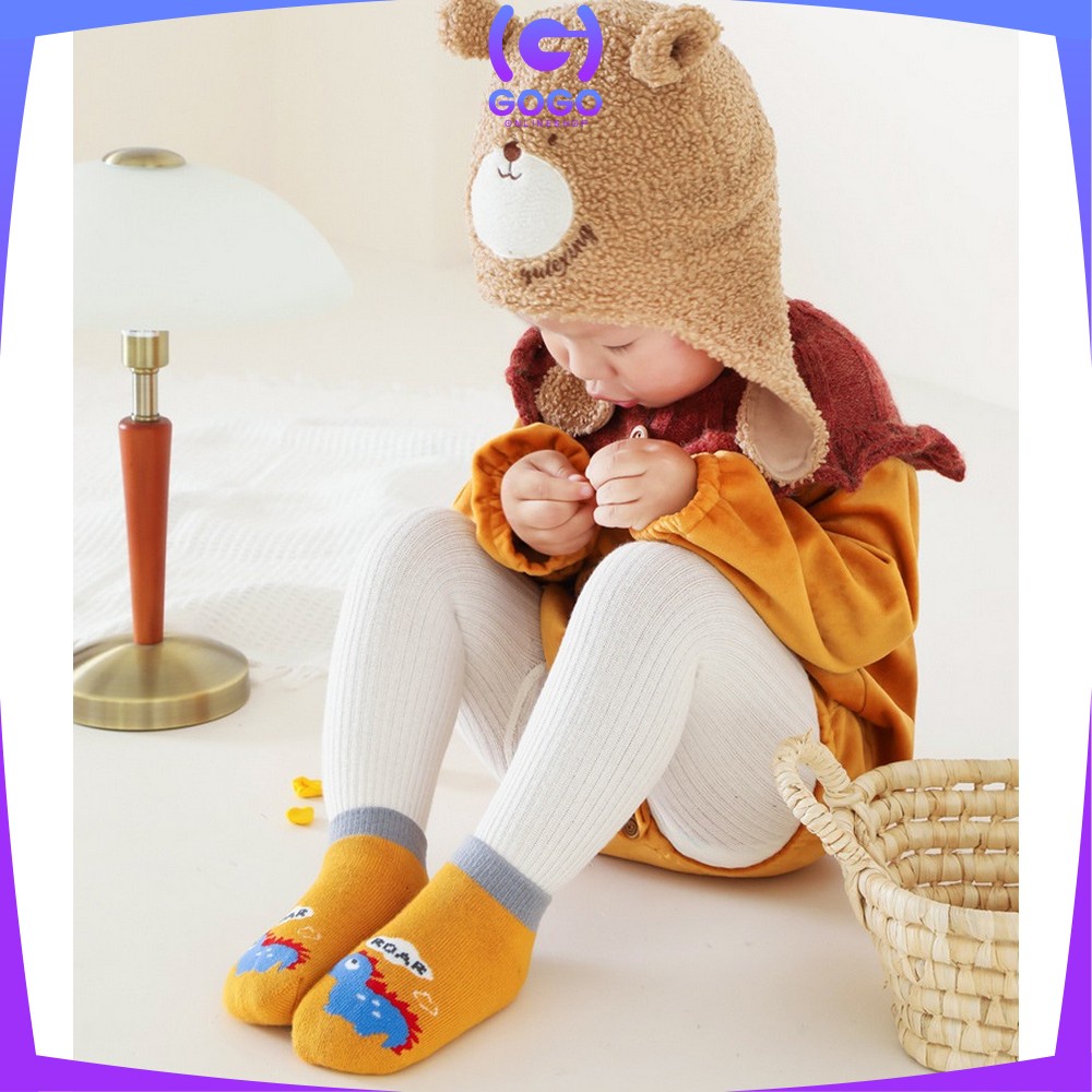 GOGO-P543 Kaos Kaki Anak Bayi Antislip Unisex Model Animal Gambar Timbul / Kaus Kaki Bayi Pendek Baby Socks Anak Laki Laki Perempuan Anti Licin