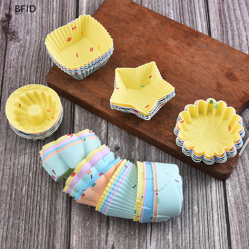 [BFID] 5pcs/set Cetakan Kue Silikon Muffin Cupcake Baking Mold DIY Cake Decorag Tool [ID]