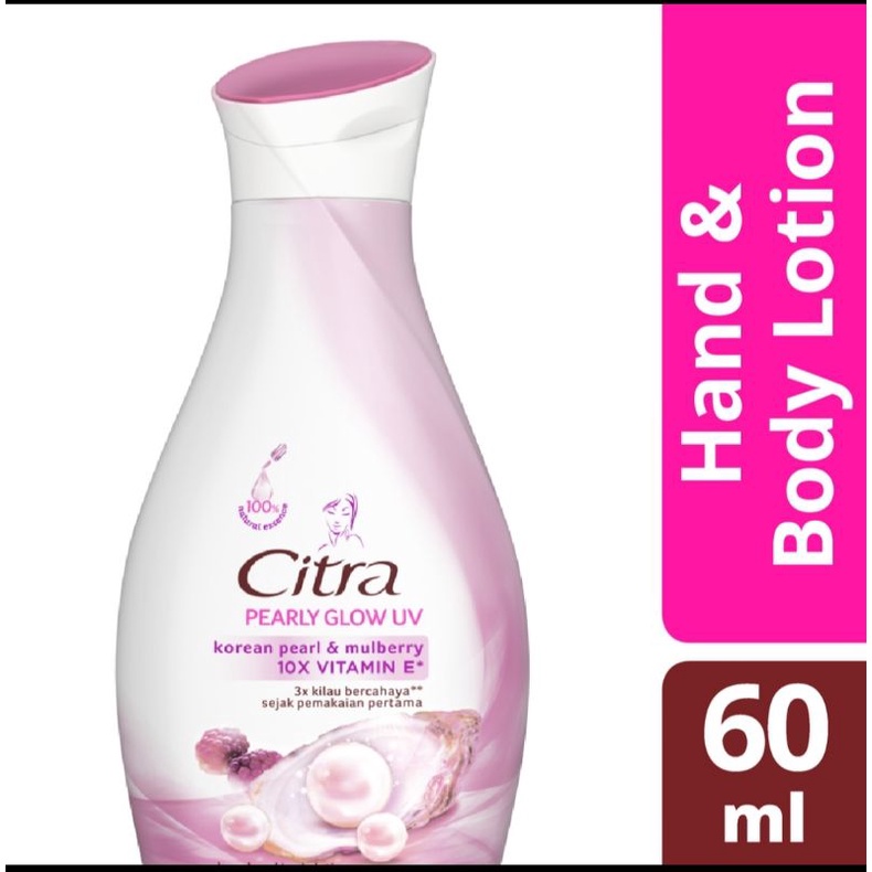 Jual Citra Pearly Glow UV Hand & Body Lotion 60ml Shopee Indonesia