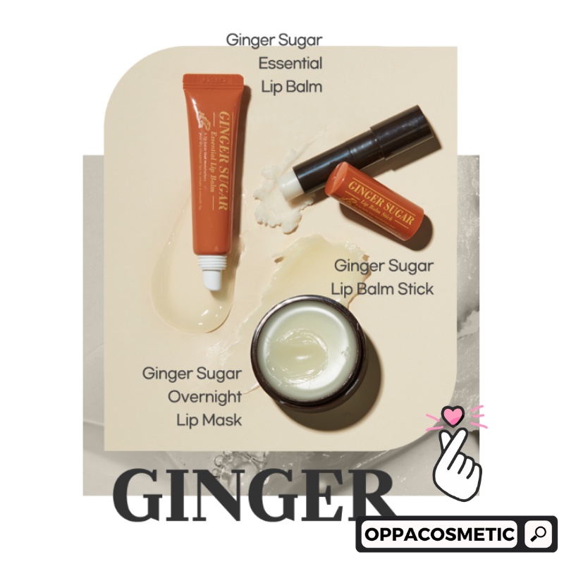 Etude House Ginger Sugar Essential Lip Balm 15ml | Lip Balm Stick 3.7g | Lip Mask 15g