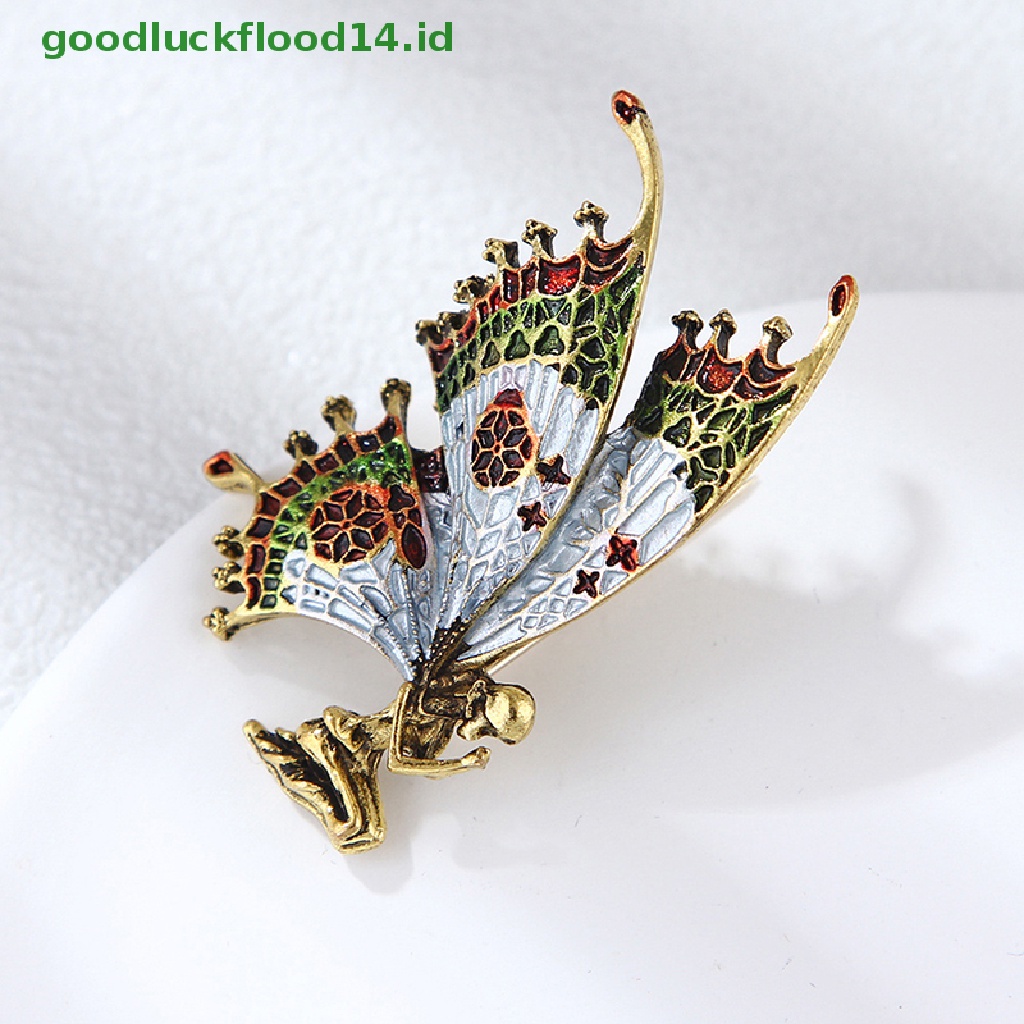 [GOOGFOUR] Vintage Sayap Kupu-Kupu Malaikat Bros Enamel Wanita Brooch Pin Perhiasan Hadiah [TOP]