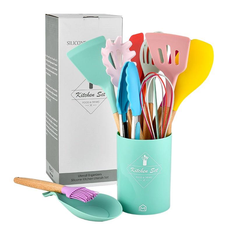 Silicone Utensil Set 13Pcs 967 Peralatan Spatula Silikon Sutil Kitchen Set Best Seller