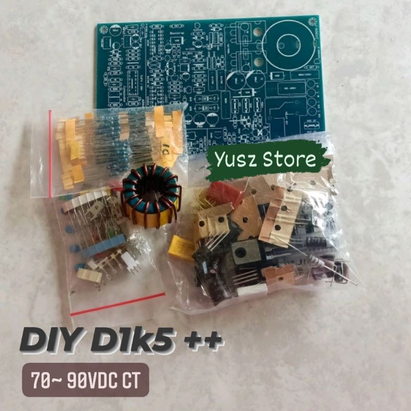 Paket DIY D1k5 Class D Power Amplifier PCB dan komponen komplit siap solder