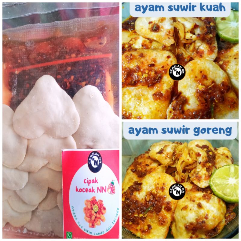 

CIPAK Koceak nn, kering&kuah, pedas nikmat, Aci ngedepak. (isi 100g, isi ayam suwir) makanan frozen