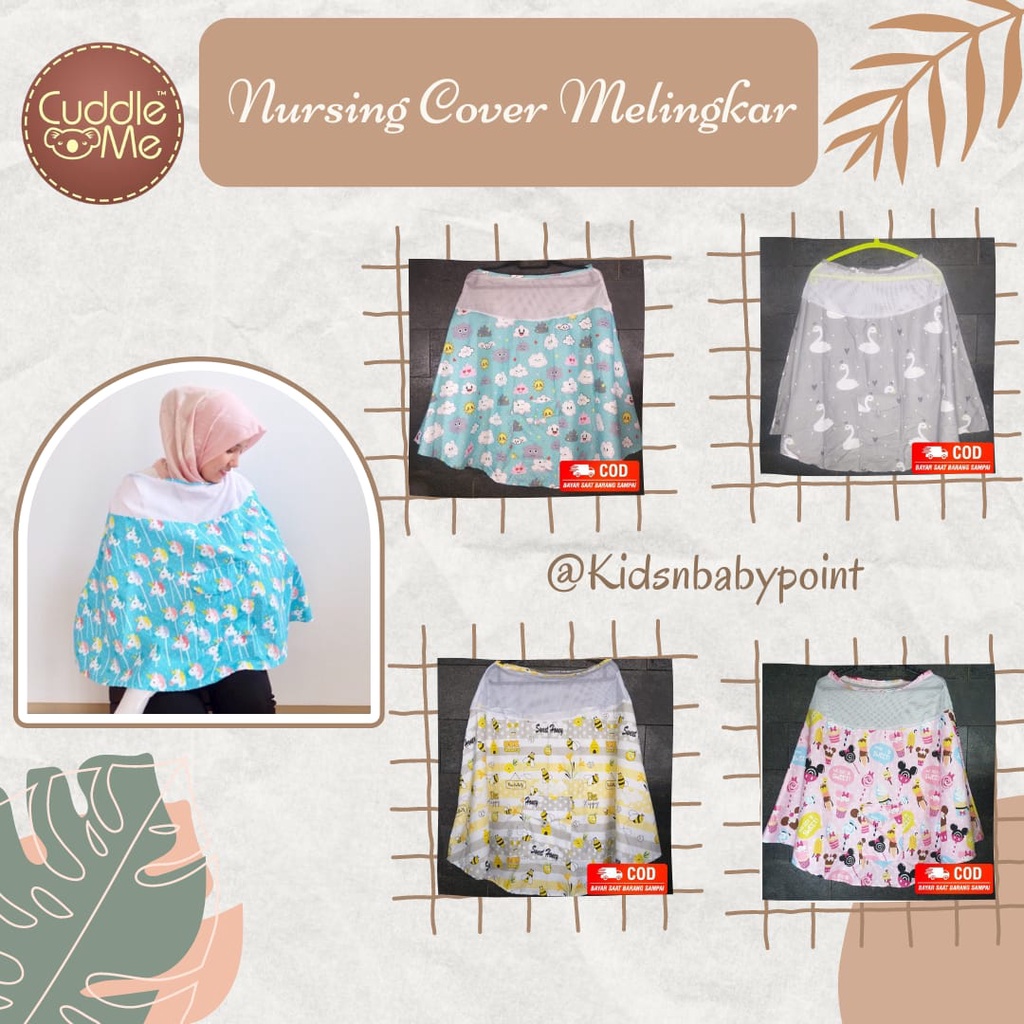 Apron Menyusui Melingkar 360° Nursing Cover Penutup Menyusui