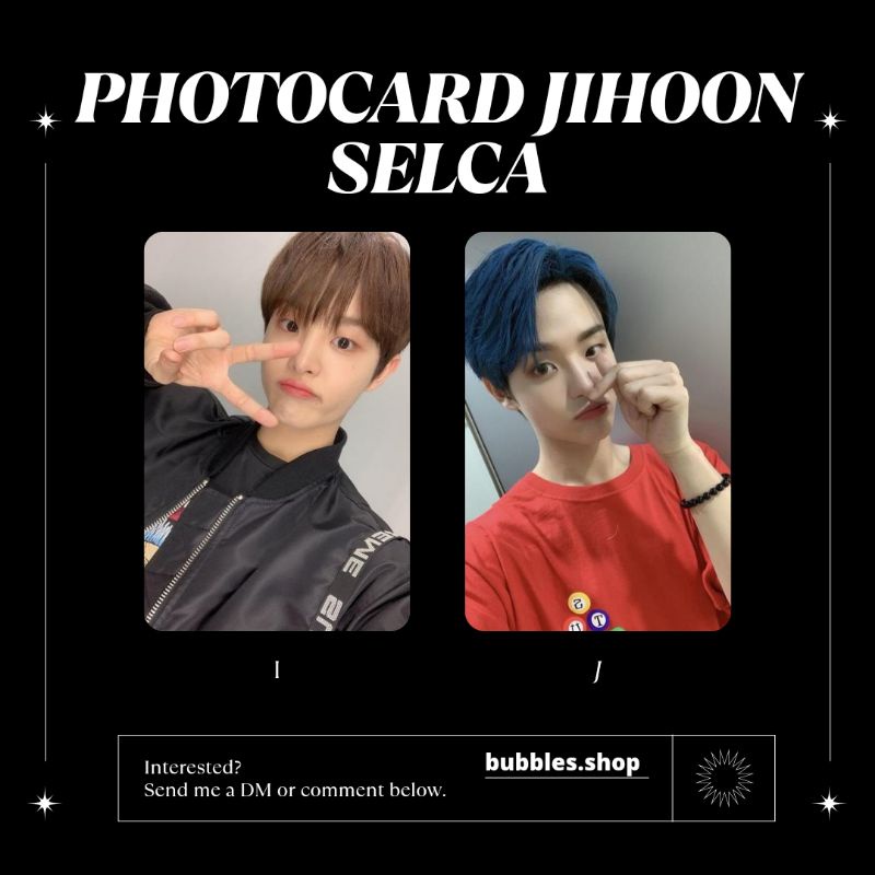 PHOTOCARD UNOFFICIAL JIHOON STRAYKIDS SELCA