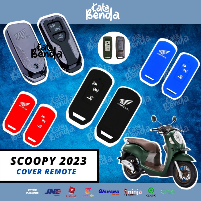 Cover Remote Scoopy 2023 Sarung Kunci Keyless Silikon/AHM // Silicone Smart Key Scoopy New 2022