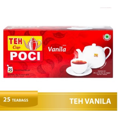 

Teh Celup Cap Poci Aroma Vanilla Teh Hitam Asli 25 Bags Teh Poci