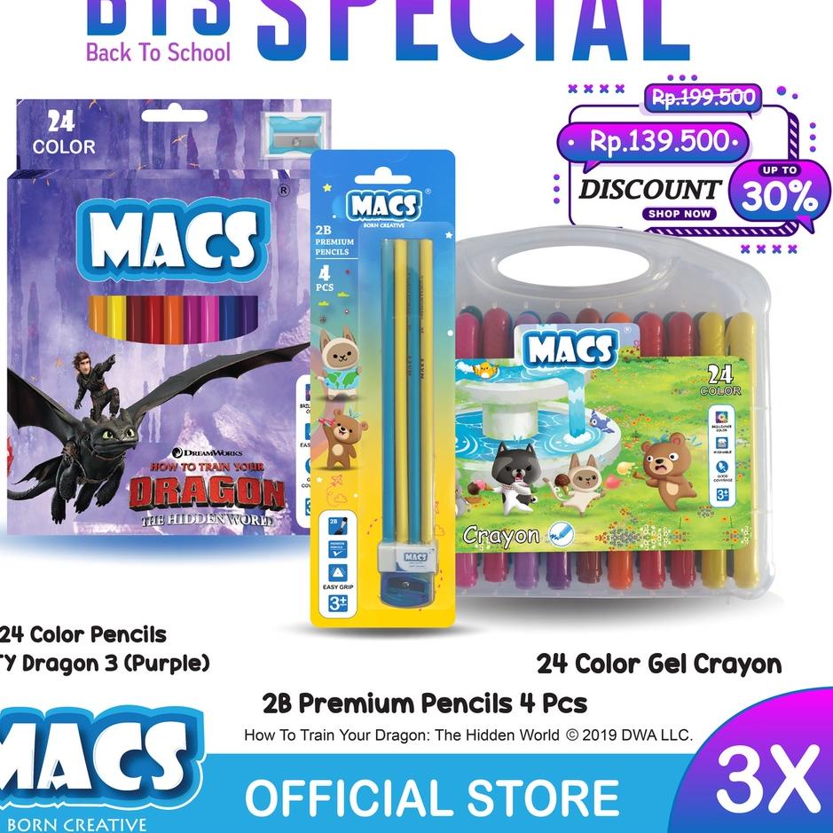

Model Baru BTS Special MACS Pensil 2B Pensil Warna Gel Crayon