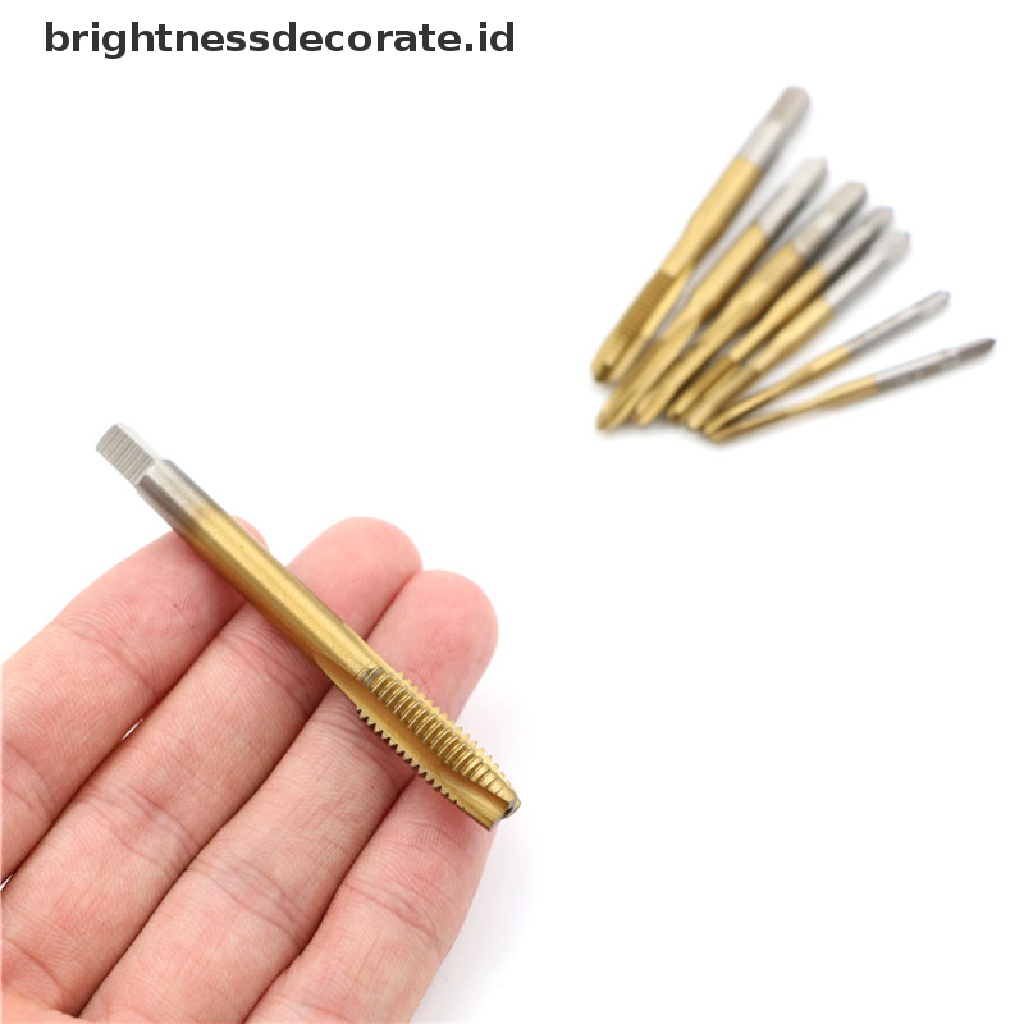 [Birth] M2/m2.5/m3/m3.5/m4/m5/m6/m8 HSS Metric Straight Suling Ulir Screw Tap Plug Tap [ID]