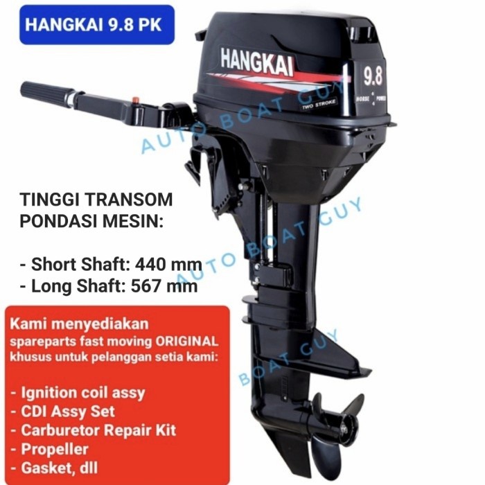 Fer Mesin Tempel Perahu Hangkai 9.8 / 12 Pk Setara Yamaha Parsun 9,8 Hp