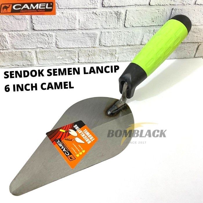 ATS Sendok Semen 6 inch Model Lancip Sekop Skop Tanah Tembok Dinding MERAH